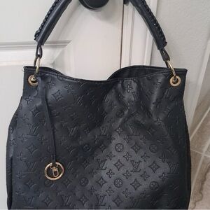 Black Designer Embossed Tote Bag